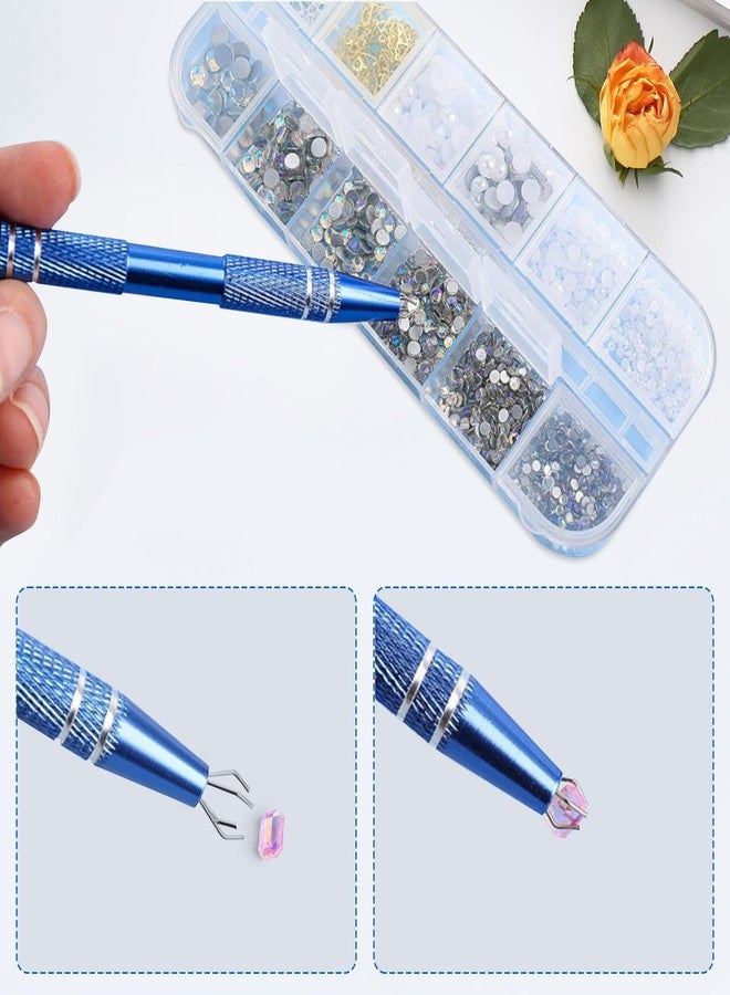 Tedux 3 Pcs Jeweler's Pick Up Tool, Piercing Ball Grabber Tool with 4 Prongs, Piercing Tools for Changing Jewelry for Tiny Objects Diamond Nail (Gold Blue Black) - Image 5